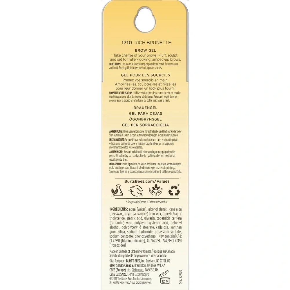 Eyebrow Gel โ Burts Bees, 1710 Rich Brunette - Picture 3 of 14